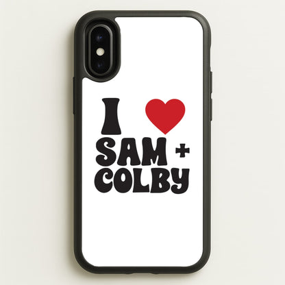I Love S & C  - Sam And Colby Phone Case for iPhone X / XS