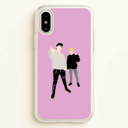 Standing - S & C  - Sam And Colby Phone Case for iPhone X / XS
