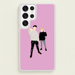 Standing - S & C  - Sam And Colby Phone Case for Galaxy S22 Ultra