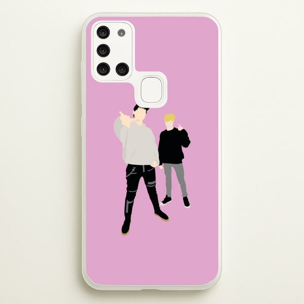 Standing - S & C  - Sam And Colby Phone Case for Galaxy A21s