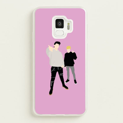 Standing - S & C  - Sam And Colby Phone Case for Galaxy S9