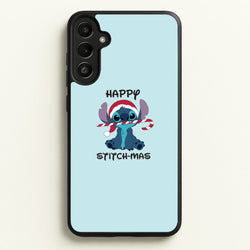 Happy Blue Alienmas - Christmas  - Christmas Phone Case for Galaxy A36