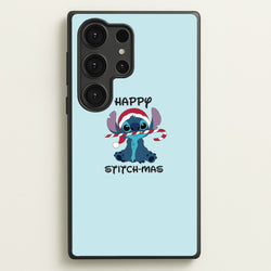Happy Blue Alienmas - Christmas  - Christmas Phone Case for Galaxy S25 Ultra