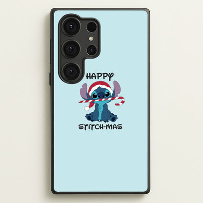 Happy Blue Alienmas - Christmas  - Christmas Phone Case for Galaxy S25 Ultra