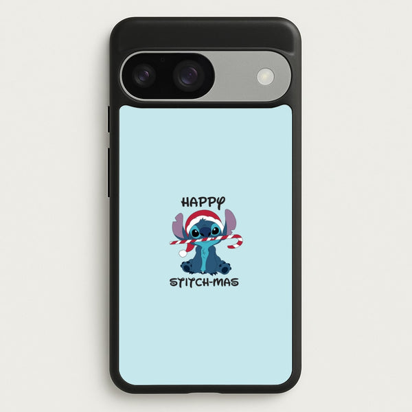 Happy Blue Alienmas - Christmas  - Christmas Phone Case for Google Pixel 9 / 9 Pro