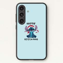 Happy Blue Alienmas - Christmas  - Christmas Phone Case for Galaxy S25 Plus