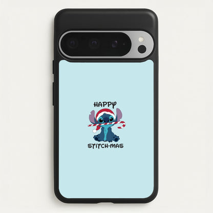 Happy Blue Alienmas - Christmas  - Christmas Phone Case for Google Pixel 9 Pro XL