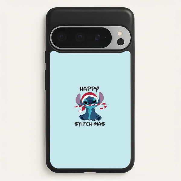 Happy Blue Alienmas - Christmas  - Christmas Phone Case for Google Pixel 9 Pro XL
