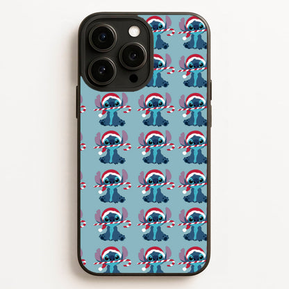 Christmas Blue Alien Pattern  - Christmas Phone Case for iPhone 16 Pro Max