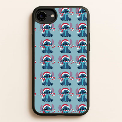 Christmas Blue Alien Pattern  - Christmas Phone Case for iPhone 6 / 7 / 8 / SE