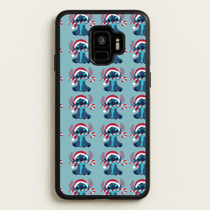 Christmas Blue Alien Pattern  - Christmas Phone Case for Galaxy S9