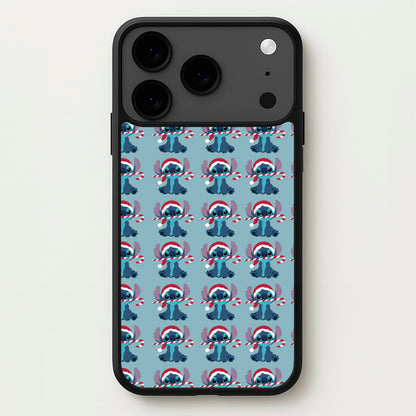 Christmas Blue Alien Pattern Phone Case for iPhone 17 Pro Max