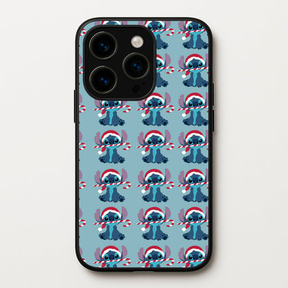 Christmas Blue Alien Pattern  - Christmas Phone Case for iPhone 15 Pro Max