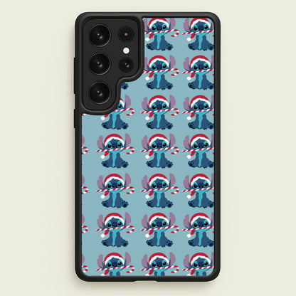 Christmas Blue Alien Pattern  - Christmas Phone Case for Galaxy S23 Ultra
