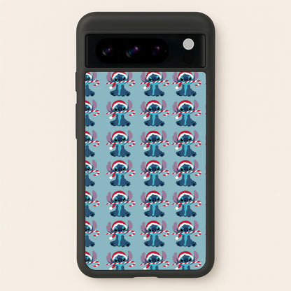 Christmas Blue Alien Pattern  - Christmas Phone Case for Google Pixel 8 Pro