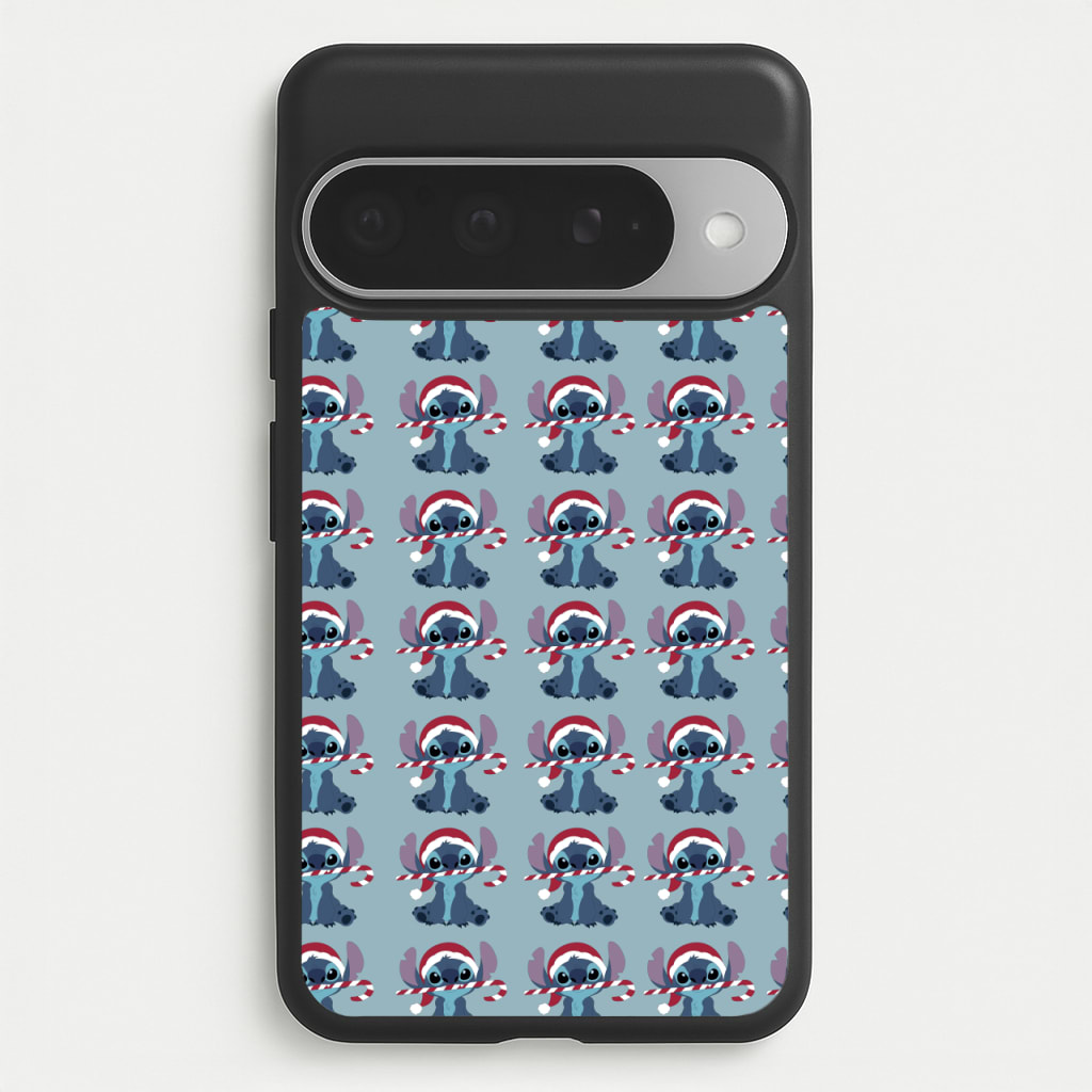 Christmas Blue Alien Pattern Phone Case for Google Pixel 10 Pro XL