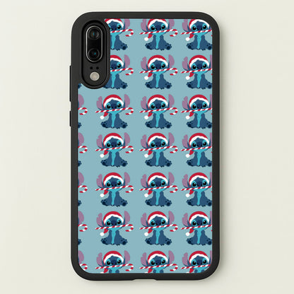 Christmas Blue Alien Pattern  - Christmas Phone Case for Huawei P20