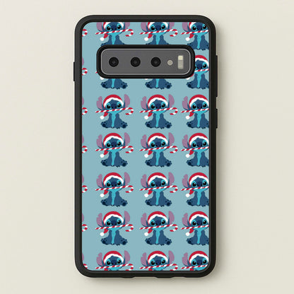 Christmas Blue Alien Pattern  - Christmas Phone Case for Galaxy S10 Plus