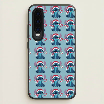 Christmas Blue Alien Pattern  - Christmas Phone Case for Huawei P30