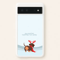 Dachshund Through The Snow - Christmas  - Christmas Phone Case for Google Pixel 6