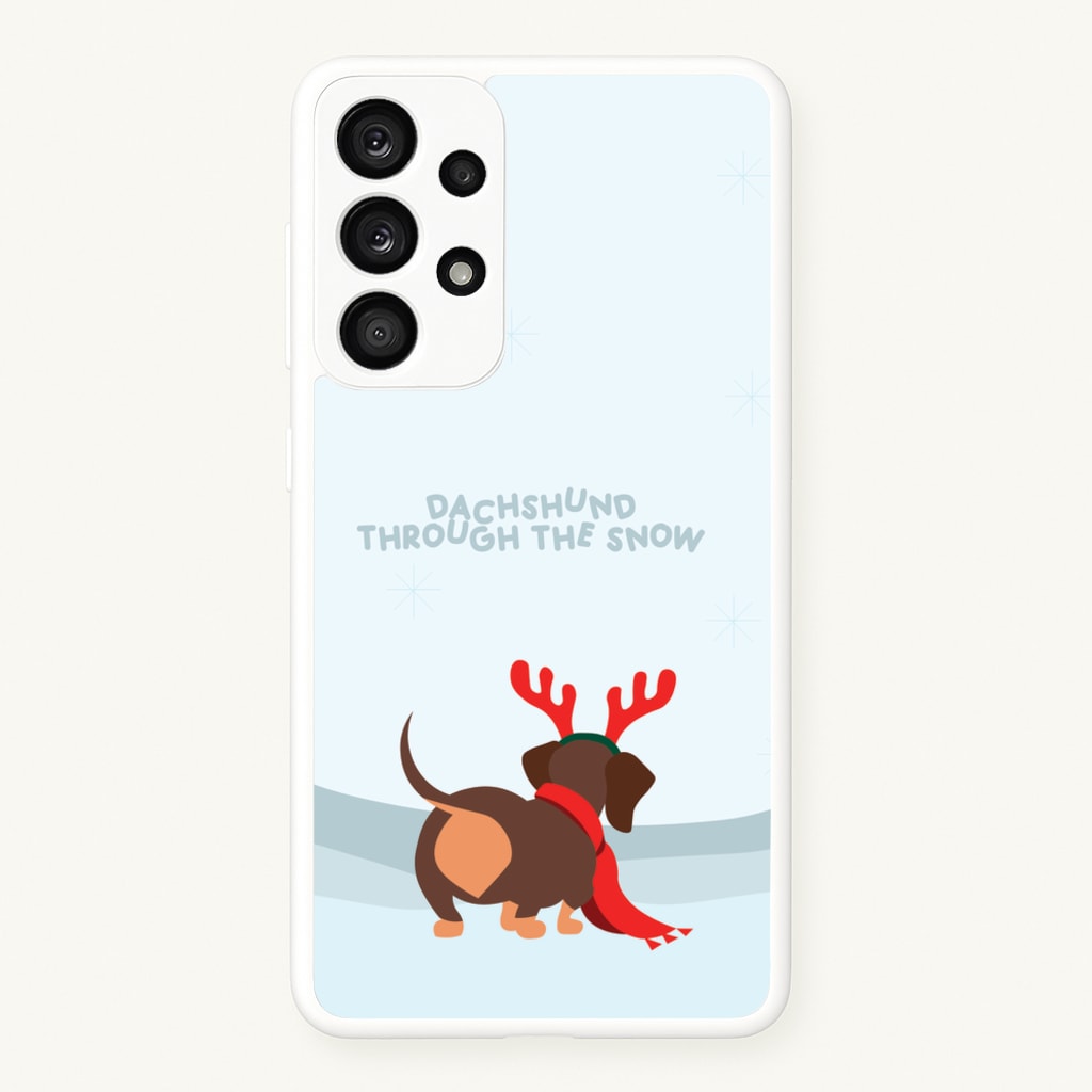 Dachshund Through The Snow - Christmas  - Christmas Phone Case for Galaxy A53