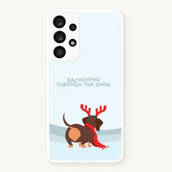 Dachshund Through The Snow - Christmas  - Christmas Phone Case for Galaxy A53