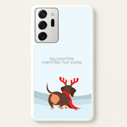 Dachshund Through The Snow - Christmas  - Christmas Phone Case for Galaxy Note 20 Ultra