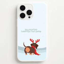 Dachshund Through The Snow - Christmas  - Christmas Phone Case for iPhone 13 Pro Max