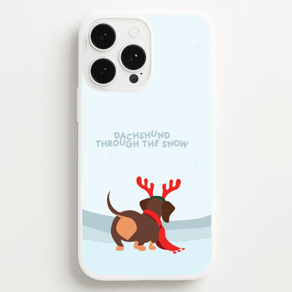 Dachshund Through The Snow - Christmas  - Christmas Phone Case for iPhone 13 Pro Max