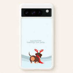 Dachshund Through The Snow - Christmas  - Christmas Phone Case for Google Pixel 8 Pro