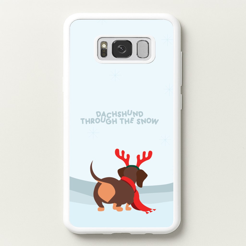 Dachshund Through The Snow - Christmas  - Christmas Phone Case for Galaxy S8
