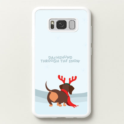 Dachshund Through The Snow - Christmas  - Christmas Phone Case for Galaxy S8