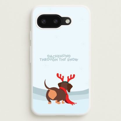 Dachshund Through The Snow - Christmas  - Christmas Phone Case for Google Pixel 9a