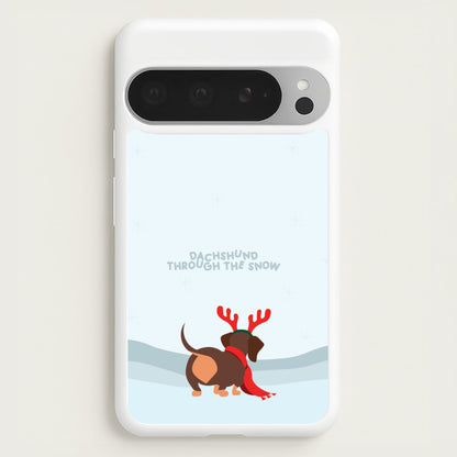 Dachshund Through The Snow - Christmas  - Christmas Phone Case for Google Pixel 9 Pro XL