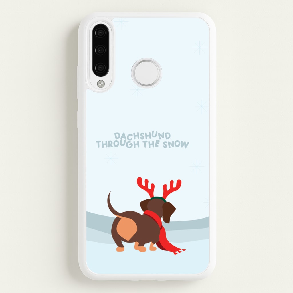 Dachshund Through The Snow - Christmas  - Christmas Phone Case for Huawei P30 Pro