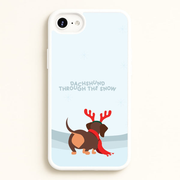 Dachshund Through The Snow - Christmas  - Christmas Phone Case for iPhone 6 / 7 / 8 / SE
