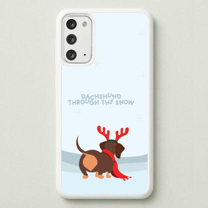 Dachshund Through The Snow - Christmas  - Christmas Phone Case for Galaxy Note 20