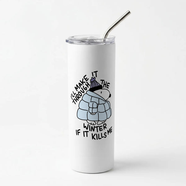 Puffer Jacket Snoopy Skinny Tumbler