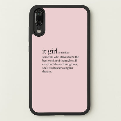 It Girl - Clean Girl Aesthetic  - Clean Girl Aesthetic Phone Case for Huawei P20
