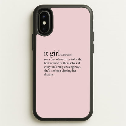 It Girl - Clean Girl Aesthetic  - Clean Girl Aesthetic Phone Case for iPhone X / XS