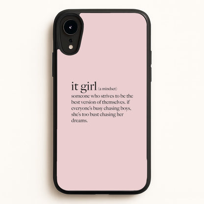 It Girl - Clean Girl Aesthetic  - Clean Girl Aesthetic Phone Case for iPhone XR