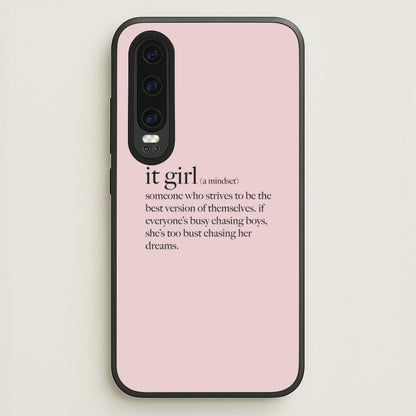 It Girl - Clean Girl Aesthetic  - Clean Girl Aesthetic Phone Case for Huawei P30