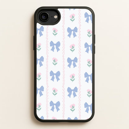Pink Bows Pattern - Clean Girl Aesthetic  - Clean Girl Aesthetic Phone Case for iPhone 6 / 7 / 8 / SE