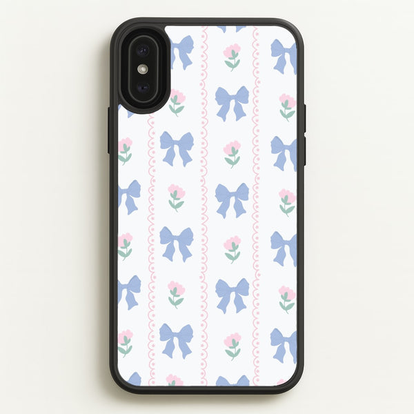 Pink Bows Pattern - Clean Girl Aesthetic  - Clean Girl Aesthetic Phone Case for iPhone XS Max