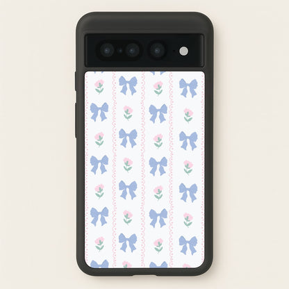 Pink Bows Pattern - Clean Girl Aesthetic  - Clean Girl Aesthetic Phone Case for Google Pixel 7 Pro