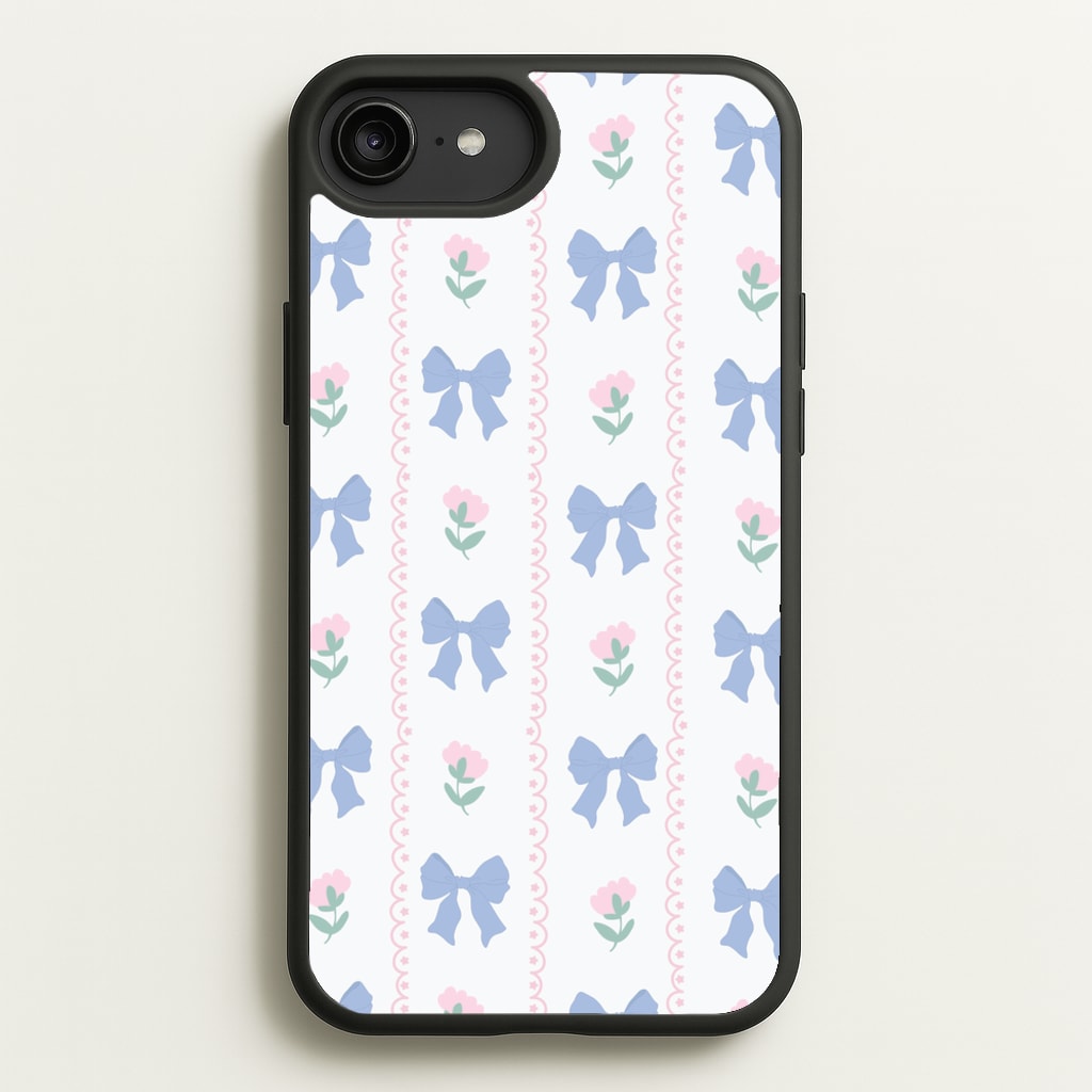 Pink Bows Pattern - Clean Girl Aesthetic  - Clean Girl Aesthetic Phone Case for iPhone 6 Plus / 7 Plus / 8 Plus