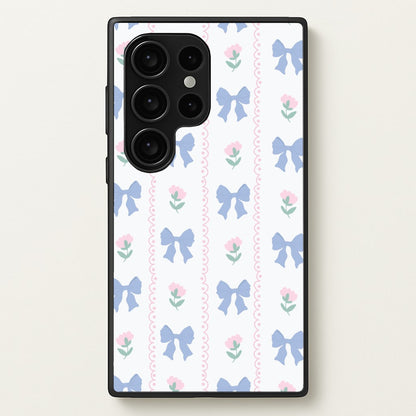 Pink Bows Pattern - Clean Girl Aesthetic  - Clean Girl Aesthetic Phone Case for Galaxy S24 Ultra