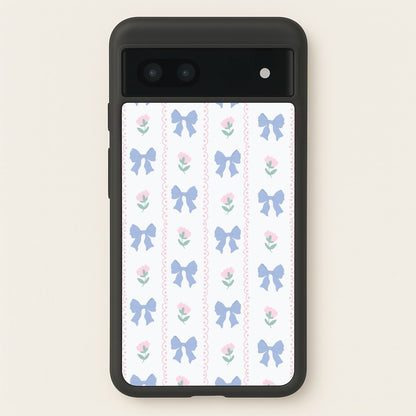 Pink Bows Pattern - Clean Girl Aesthetic  - Clean Girl Aesthetic Phone Case for Google Pixel 7a
