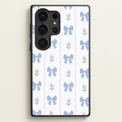 Pink Bows Pattern - Clean Girl Aesthetic  - Clean Girl Aesthetic Phone Case for Galaxy S25 Ultra