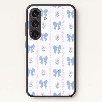 Pink Bows Pattern - Clean Girl Aesthetic  - Clean Girl Aesthetic Phone Case for Galaxy S25